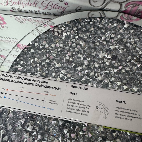 Corkcicle wine cooler chiller stick ice 🧊 cold 🥶 clear and tan cork top BNWT - Picture 6 of 10